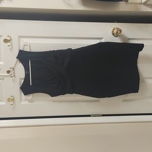 Express Criss Cross Front Sleeveless Stretch Bodycon Dress Medium/Black